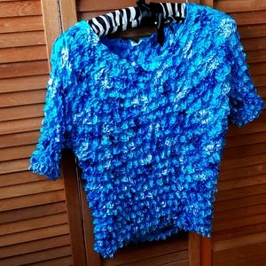 Expanding Blouse short sleeve 85% polyester 15% spandex